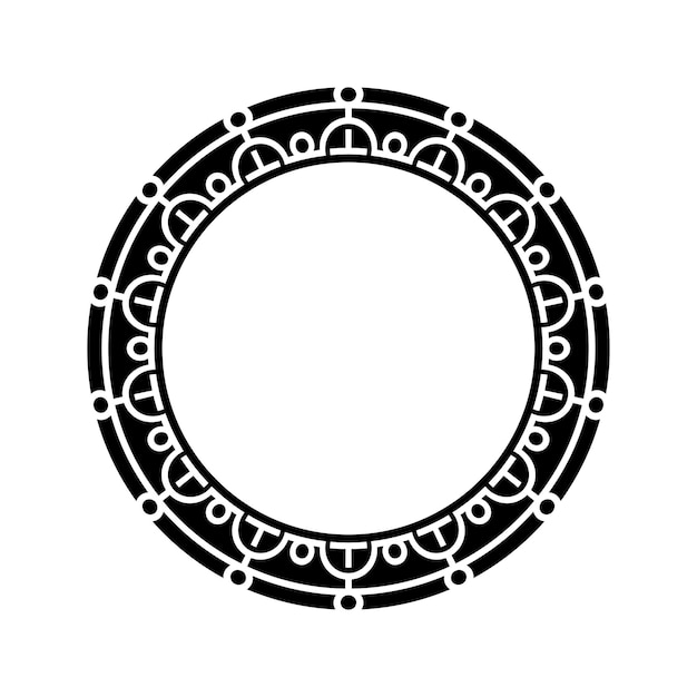 Ornamental pattern design circle frame Ornamental Circular Knot Pattern Border pattern design