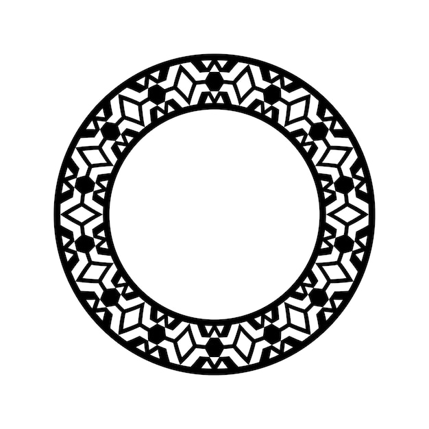 Ornamental pattern design circle frame Ornamental Circular Knot Pattern Border pattern design