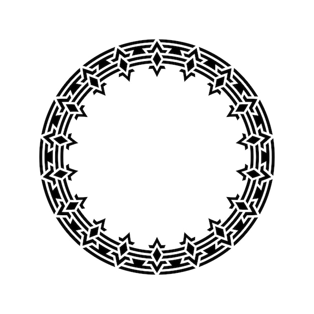 Ornamental pattern design circle frame Ornamental Circular Knot Pattern Border pattern design