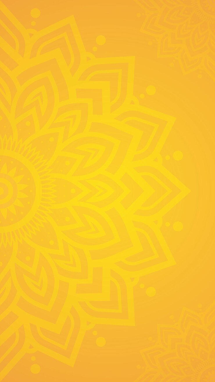 Vektör ornamental yellow mandala art on gradient background