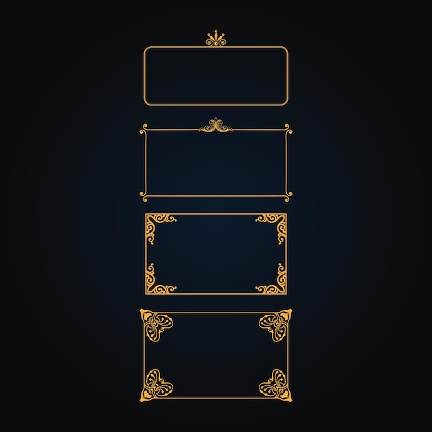 Ornate Retro Frames and Elegant Vintage set Borders Collection