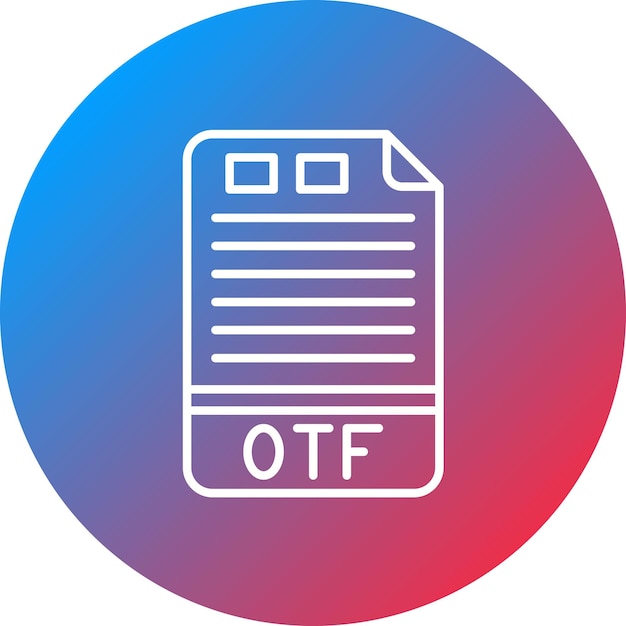 OTF icon vector image Can be used for File Formats