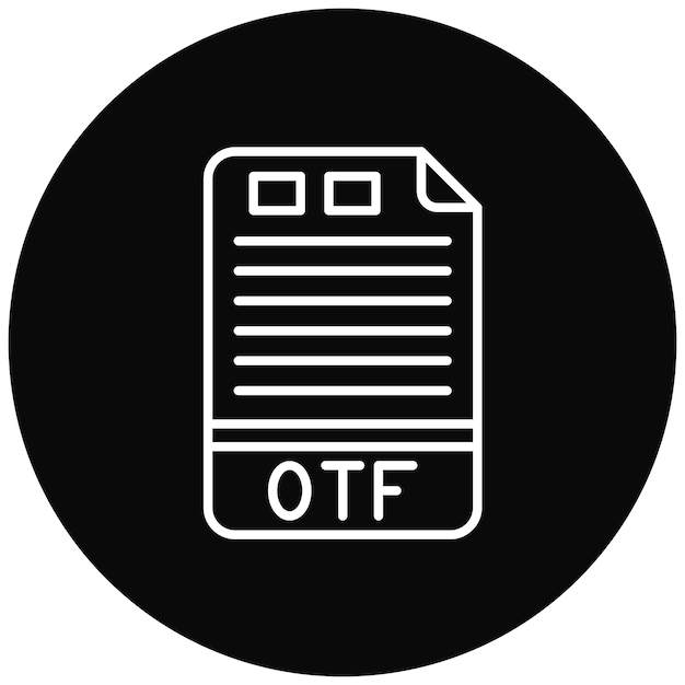 OTF icon vector image Can be used for File Formats
