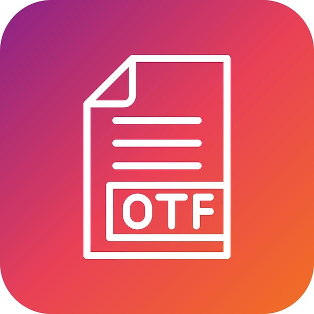 OTF Vector Icon Design Illustration