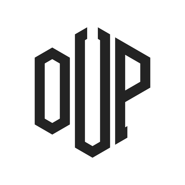 OUP Logo Design Initial Letter OUP Monogram Logo using Hexagon shape