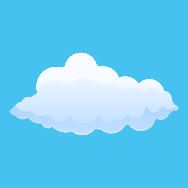 Outdoor air cloud icon Cartoon of outdoor air cloud vector icon for web design isolated on white background