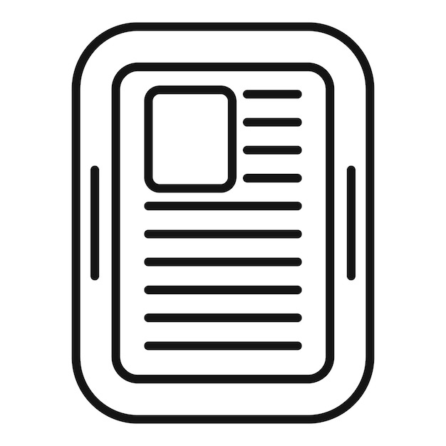 Outline illustration of a smartphone