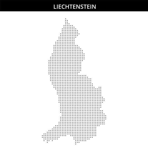 Outline of Liechtenstein in diverse dots