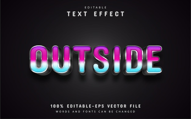 Outside text, gradient style text effect