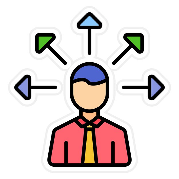 outsource management icon vector image can be used for project management