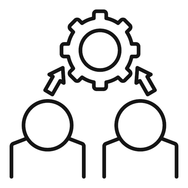Outsource programmer icon Outline Outsource programmer vector icon for web design isolated on white background