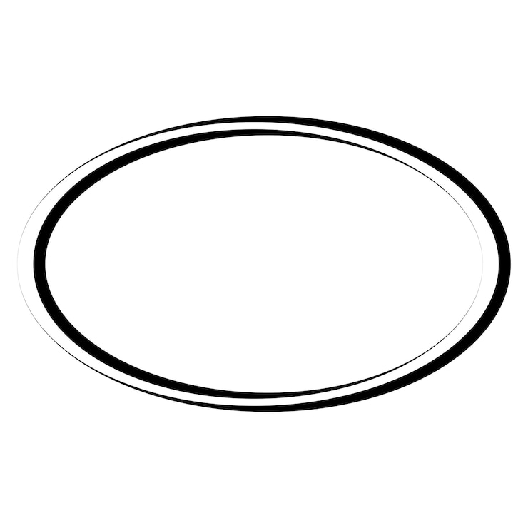 Vektör oval border circular banner frames hand drawn oval marker