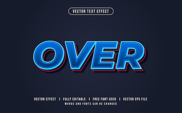 Over Editable Vector Text Effect