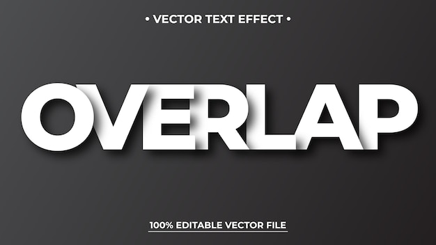 Overlapping shadow text effect Editable font style
