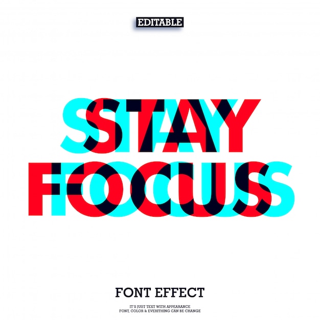 overprint stay focus text design