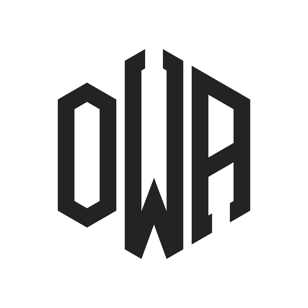 OWA Logo Design Initial Letter OWA Monogram Logo using Hexagon shape