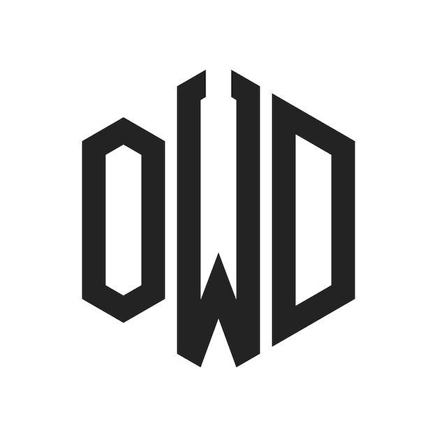 OWD Logo Design Initial Letter OWD Monogram Logo using Hexagon shape