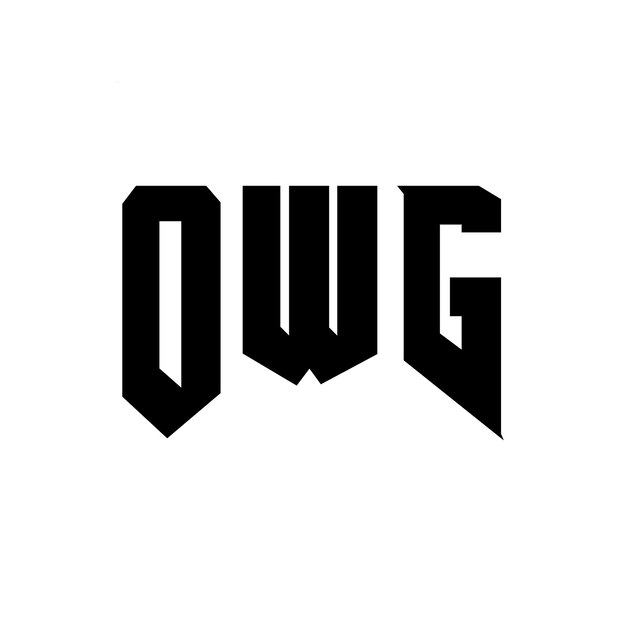 OWG letter logo design for technology company OWG logo design black and white color combination OWG logo OWG vector OWG design OWG icon OWG alphabet OWG typography logo design