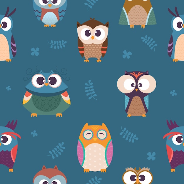owl seamless pattern