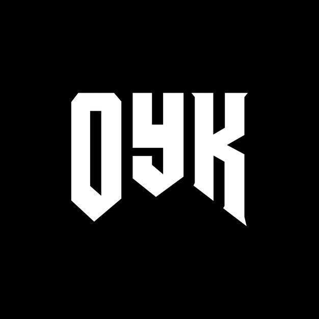 OYK letter logo design for technology company OYK logo design black and white color combination OYK logo OYK vector OYK design OYK icon OYK alphabet OYK typography logo design