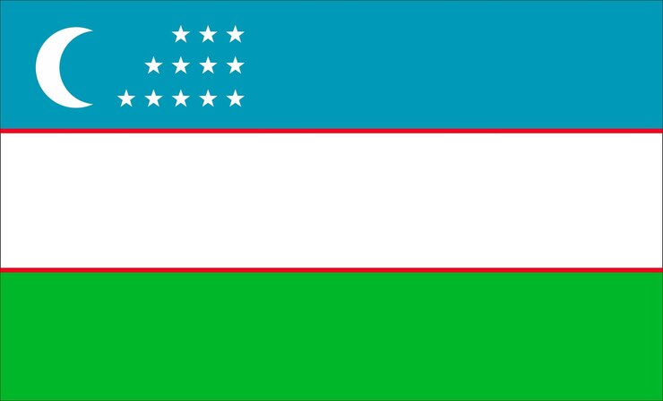 Vektör özbekistan'ın resmi renkleriyle ulusal bayrağı