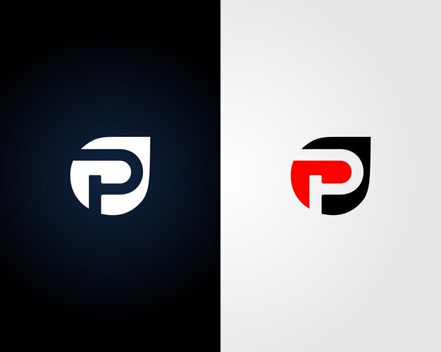 P Letter abstract logo icon design template vector