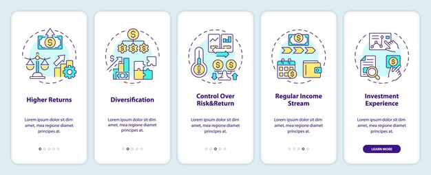 P2P lending onboarding mobile app screen