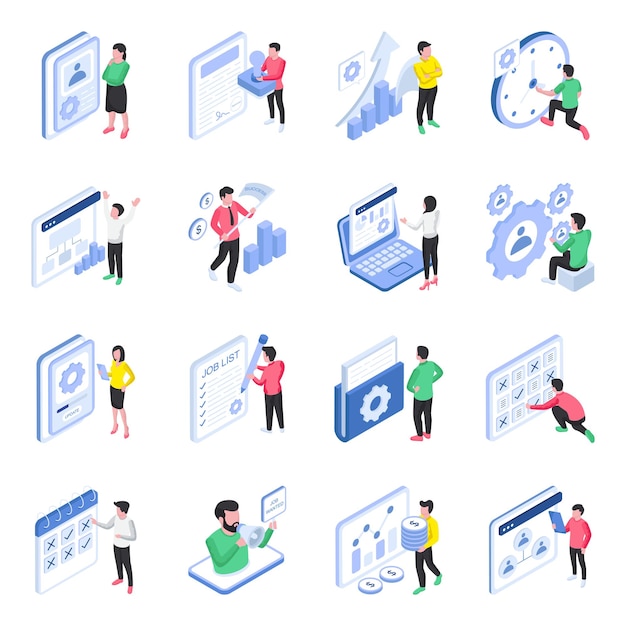 Pack of Business Flat Illustrations
