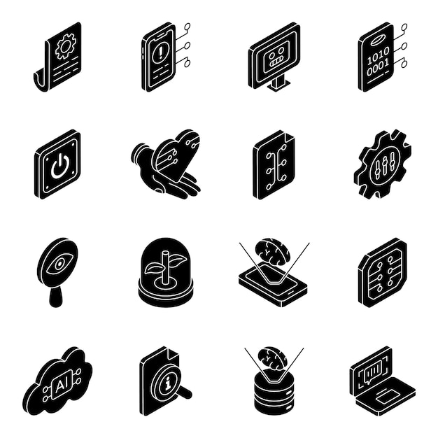 Pack of intelligence icons Perfect match for website and Mobile UI Application