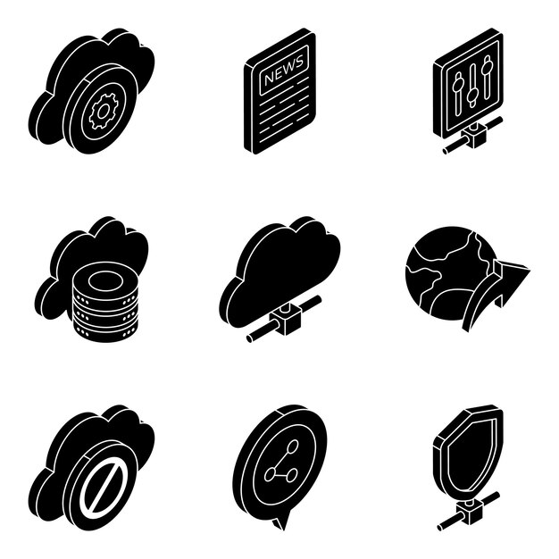 Pack of Smart Devices Solid Icon