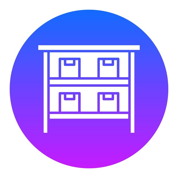 Package Shelves Vector Illustration