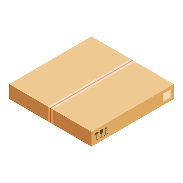 Packaging box icon Isometric illustration of packaging box vector icon for web