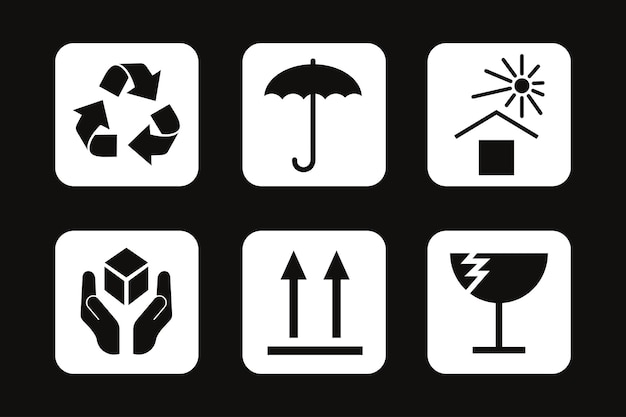Packaging symbols set