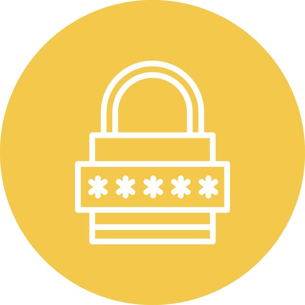 Padlock vector icon illustration of Pirate iconset