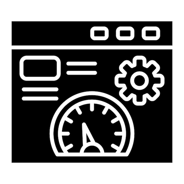 Page Optimization Glyph Solid Black Illustration