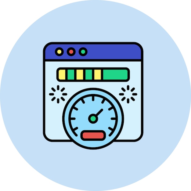 Page Speed Flat Illustration