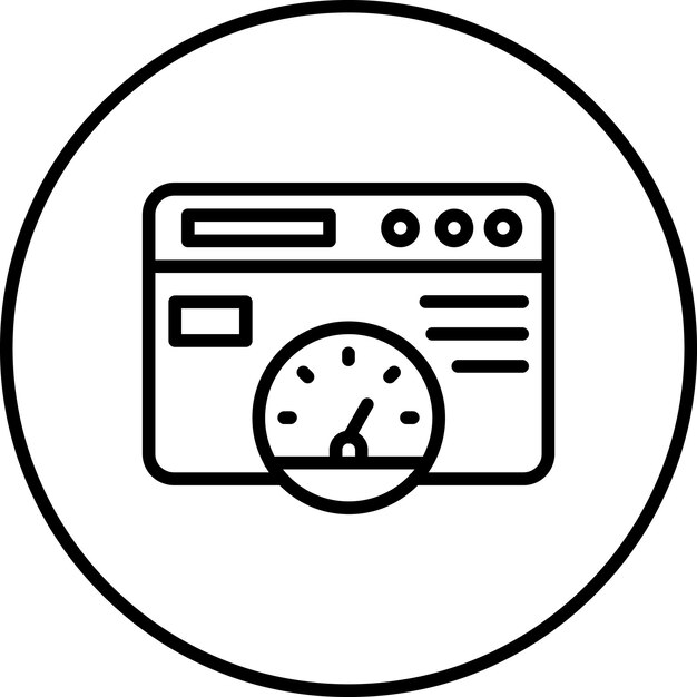 Page Speed vector icon illustration of SEO and SEM iconset