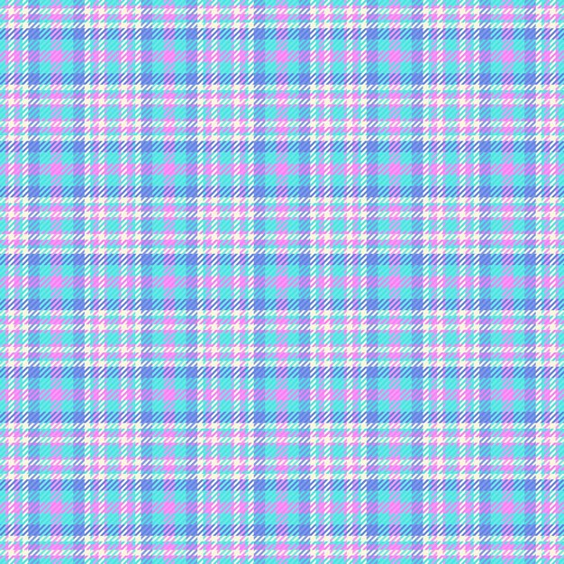 Page vector textile pattern hippie fabric tartan plaid Romance seamless texture background check in teal and magenta colors