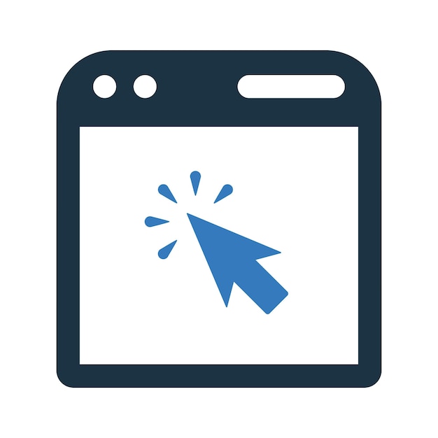 Page web click icon Simple editable vector illustration
