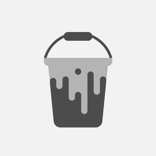 Paint bucket icon isolated on white background Vector illustration