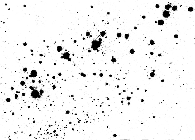 Paint splatter black over white Ink blots grunge texture and background Spray graffiti pattern