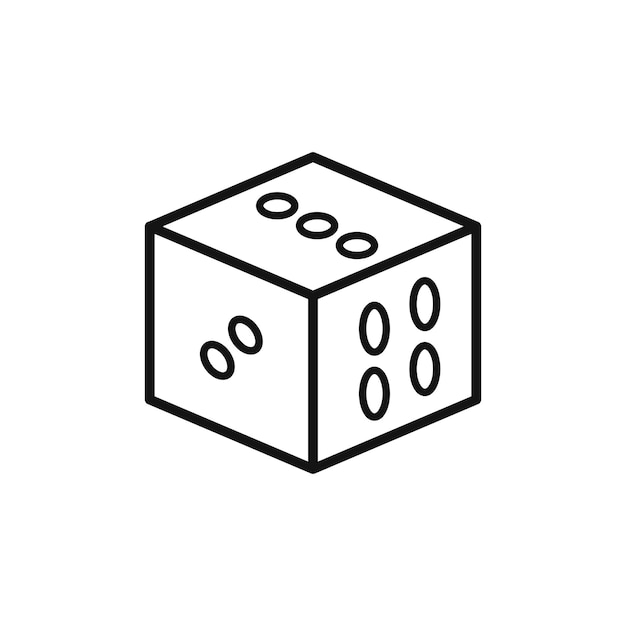 Pair of dice icon symbol on white background