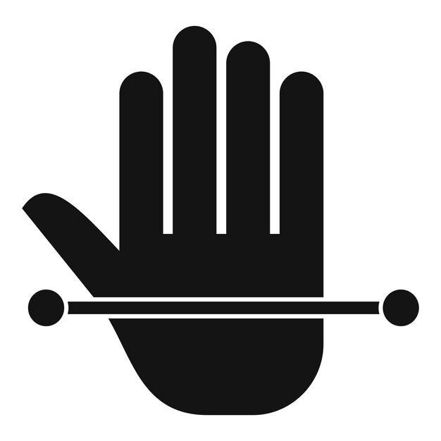 palm authentication scan icon simple illustration of palm authentication scan vector icon for web design isolated on white background