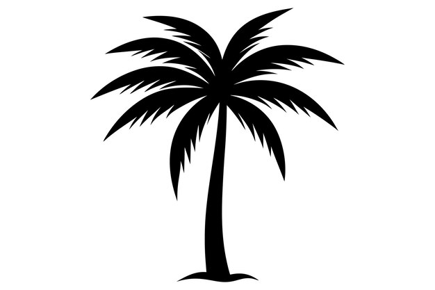palm or coconut trees vector illustration set on white background