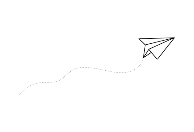 Paper Airplane in Flight