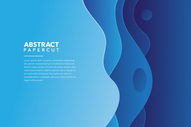paper cut blue background