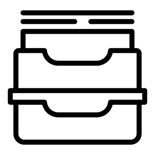Paper holder icon outline vector Files repository shelves