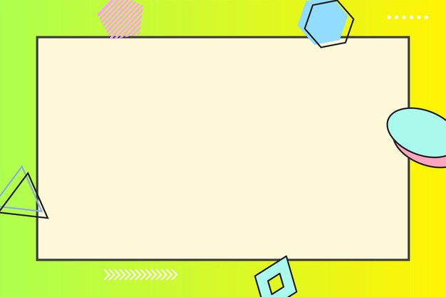 paper note with memphis element and gradient background