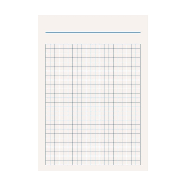 Paper page in flat style Sheet with lines and grid vector illustration on isolated background Blank document sign business concept