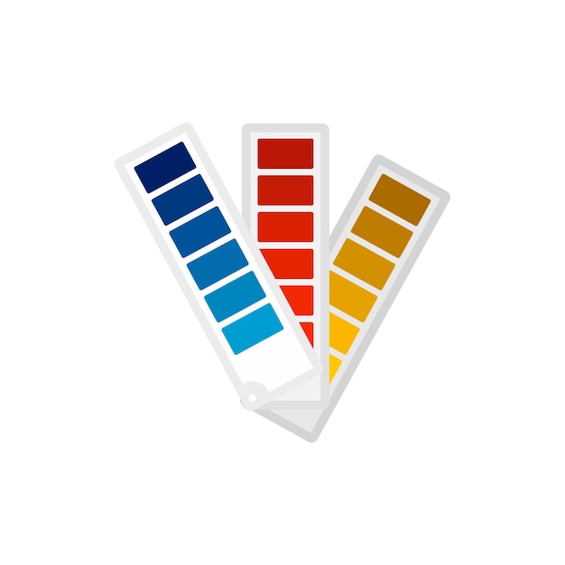 Paper pantone color chart icon Flat illustration of paper pantone color chart vector icon for web design